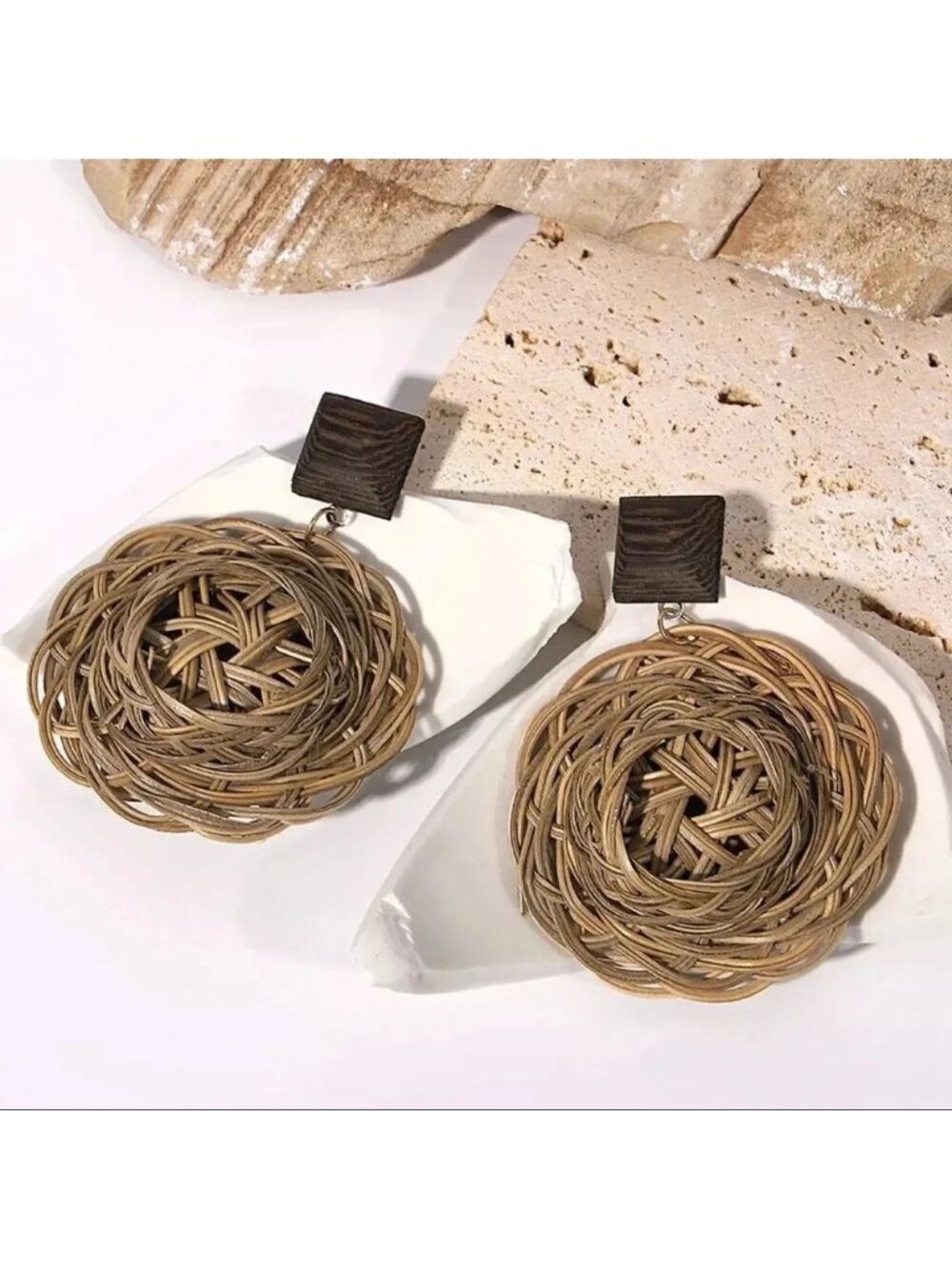 Rattan Knit Bohemian Earrings